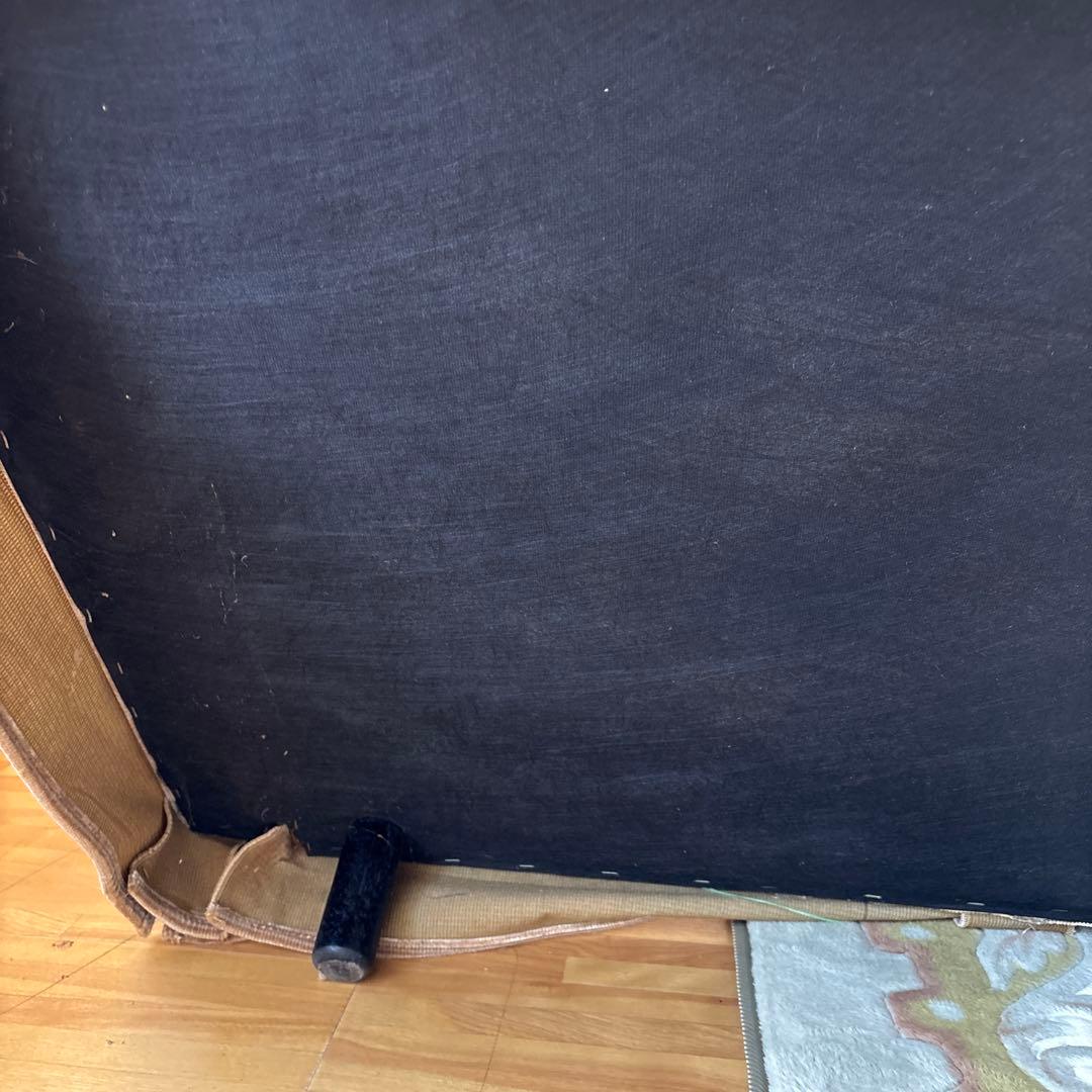 ③美品！昭和レトロ マルニ木工3人掛けソファ ビンテージ オールド コーデュロイ