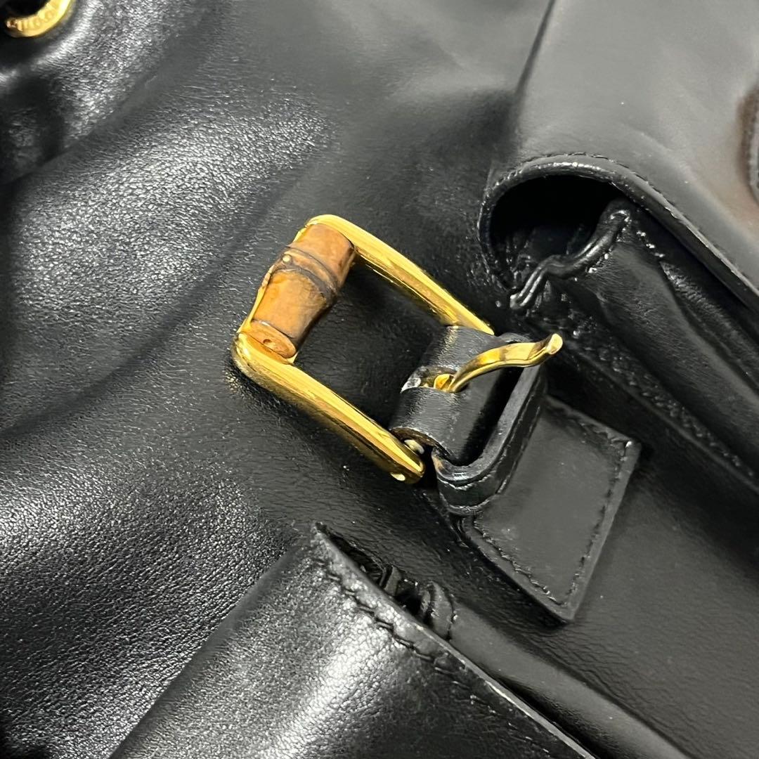 ✨極美品✨　GUCCI バンブー　リュック　バックパック　黒　ビンテージ