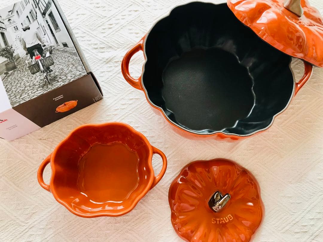 staub ストウブ パンプキンココット シナモン 2点セット