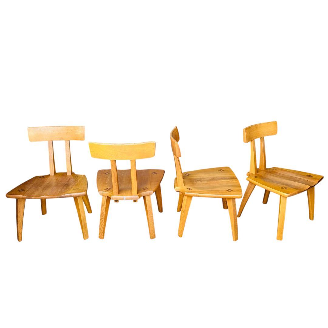 希少 飛騨産業 円空 ダイニングチェア×2 キツツキ テーブル別売り ①