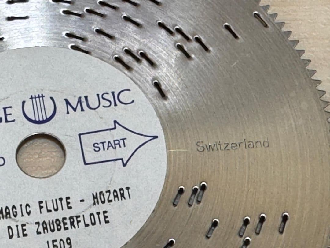 REUGE MUSIC オルゴール オルゴール ディスク9枚 ドーム型象嵌