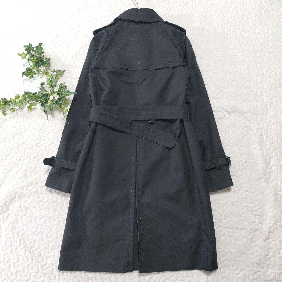 美品✨アクアスキュータム　ウールライナー付きトレンチコート　黒　サイズ4