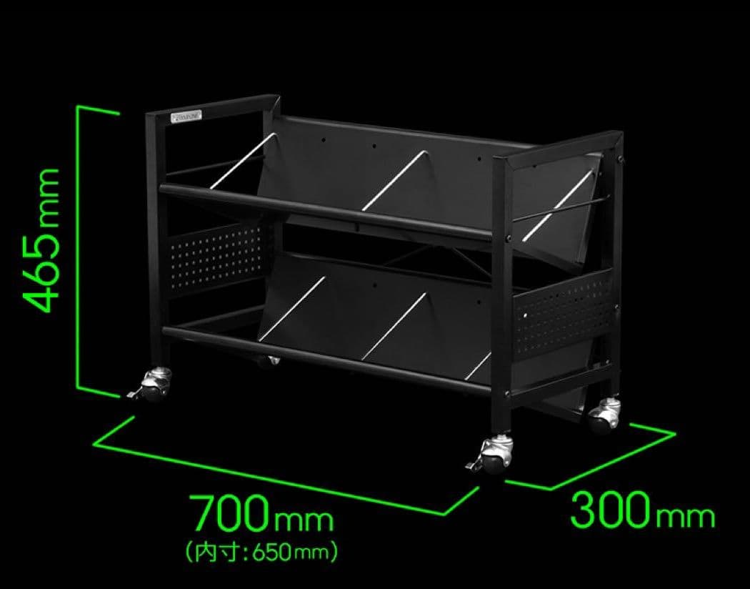 Bauhütte ブラックスチールラック キャスター付き