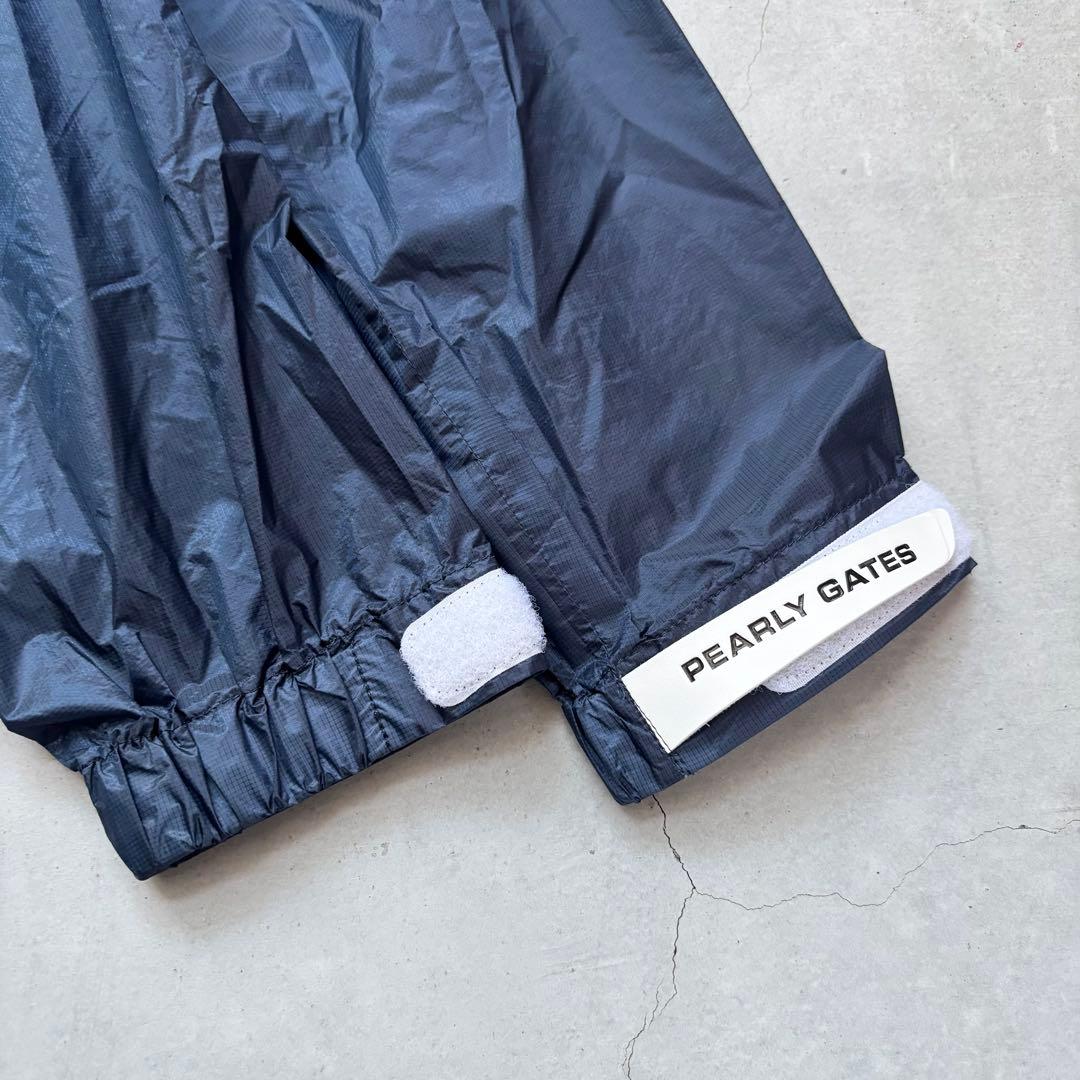 PEARLY GATES フード付きジップナイロンパーカー レインウェア ロゴ