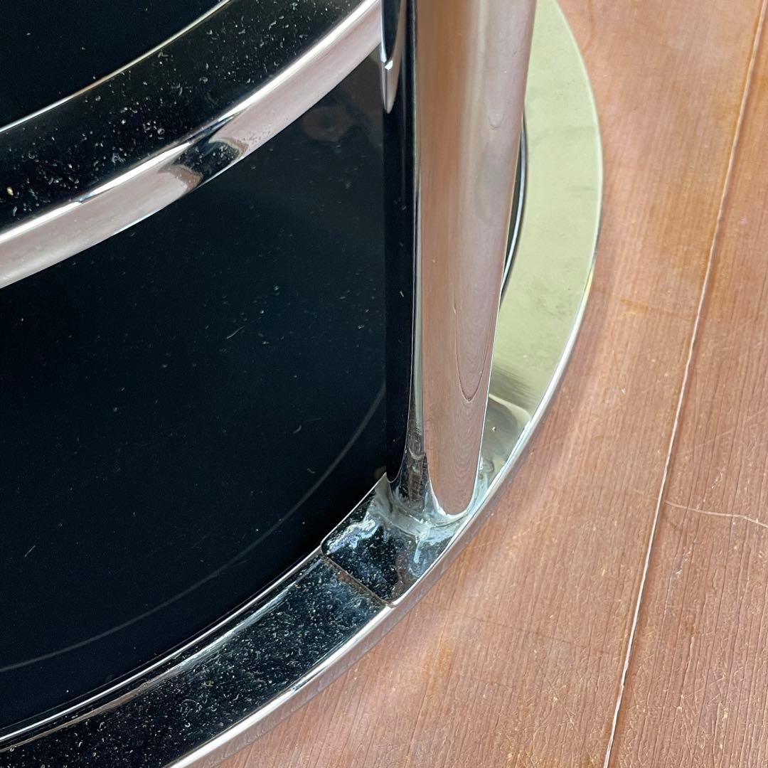 ミッドセンチュリー ガラス ラウンドテーブル 強化ガラス ガラステーブル