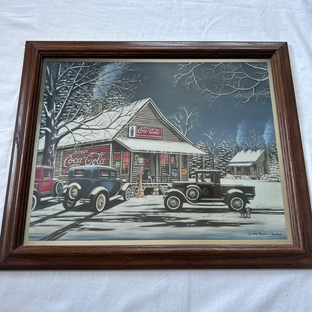 1992年製 特大サイズ コカコーラ社製　パブミラー インテリア