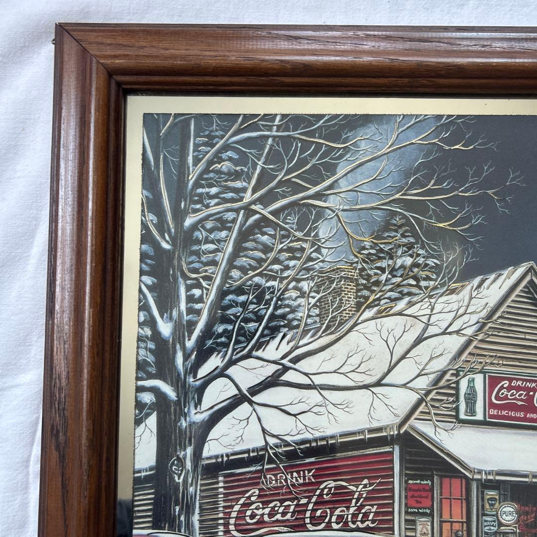 1992年製 特大サイズ コカコーラ社製　パブミラー インテリア