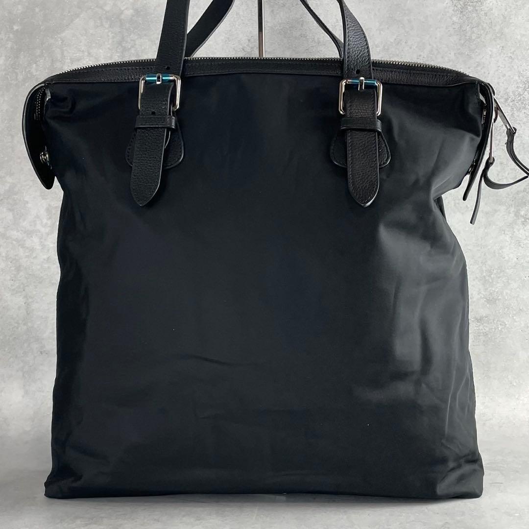 バーバリー トートバッグ 8019899 ブラック ナイロン レザー