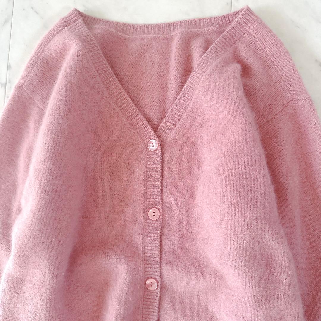 美品♪シーナリー ラクーン3WAYニットカーディガン 人気 ファーニット ピンク