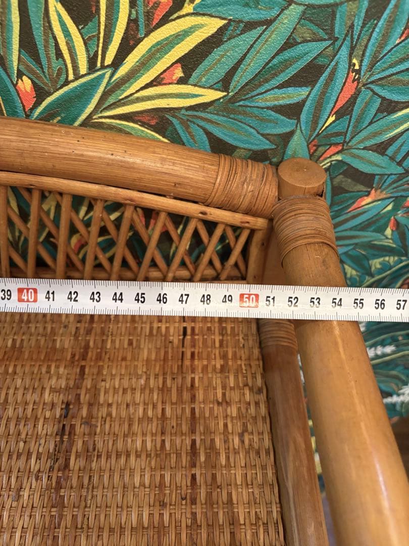 美品■昭和レトロ ラタン 4段　チェスト箪笥 コイズミ