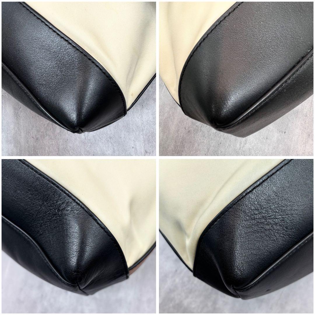 【極美品✨】 コーチ メッセンジャーバッグ レザー ホワイト ブラック