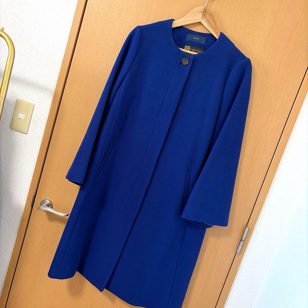 SHIPS MANTECO コート　ウール75%