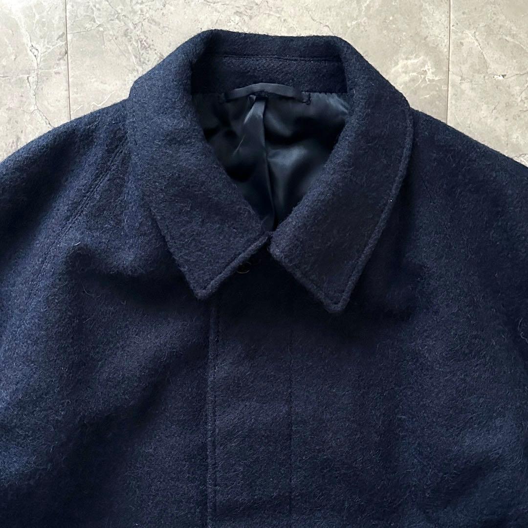 Sealup ウール ステンカラーコート ネイビー イタリア製 サイズL XL