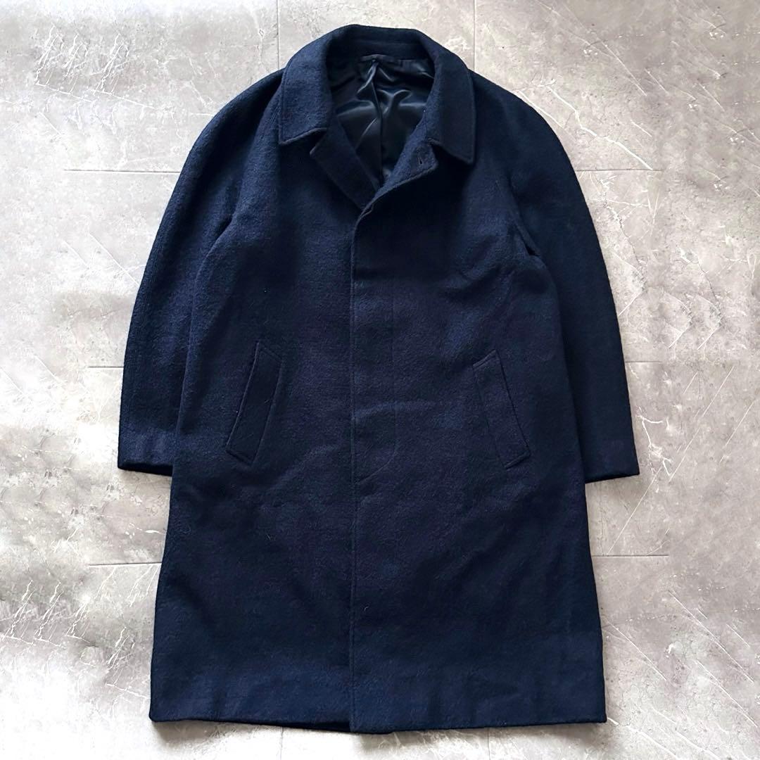 Sealup ウール ステンカラーコート ネイビー イタリア製 サイズL XL