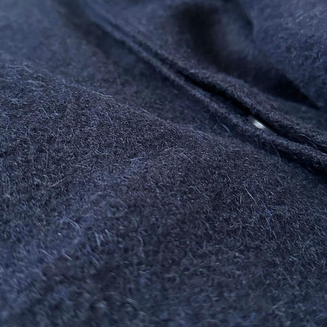 Sealup ウール ステンカラーコート ネイビー イタリア製 サイズL XL