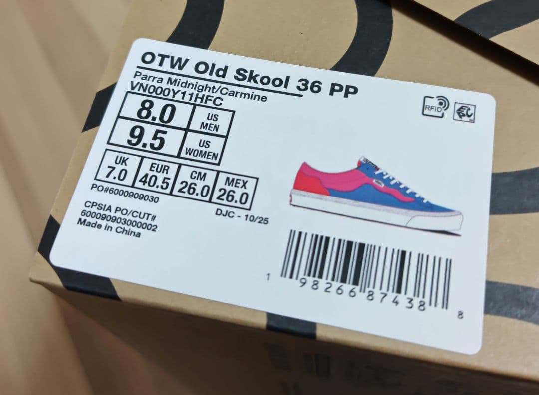 即発送 Piet Parra OTW VANS OLD SKOOL 36 PP