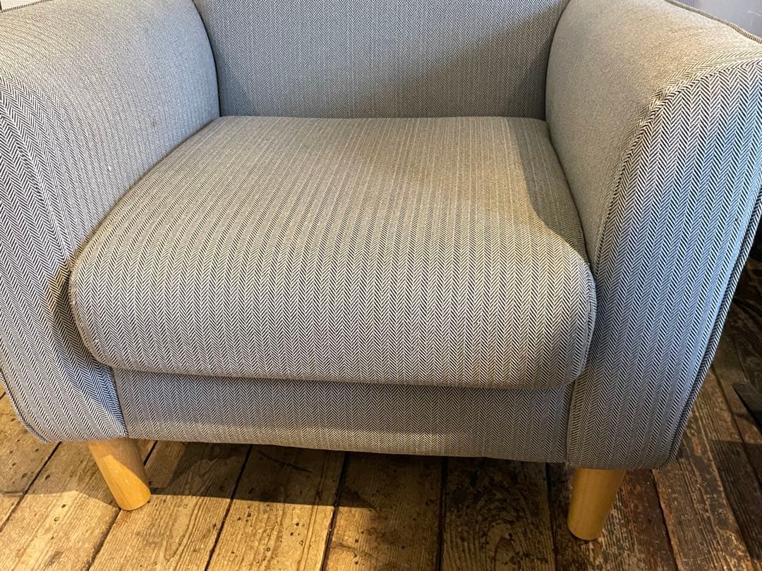 1人掛けソファ　家具　椅子　イス　布　インテリア　グレー