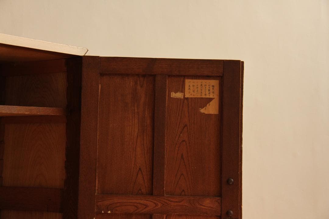 棚　キャビネット　木製　高さ82㎝　白　アンティーク　レトロ　古道具