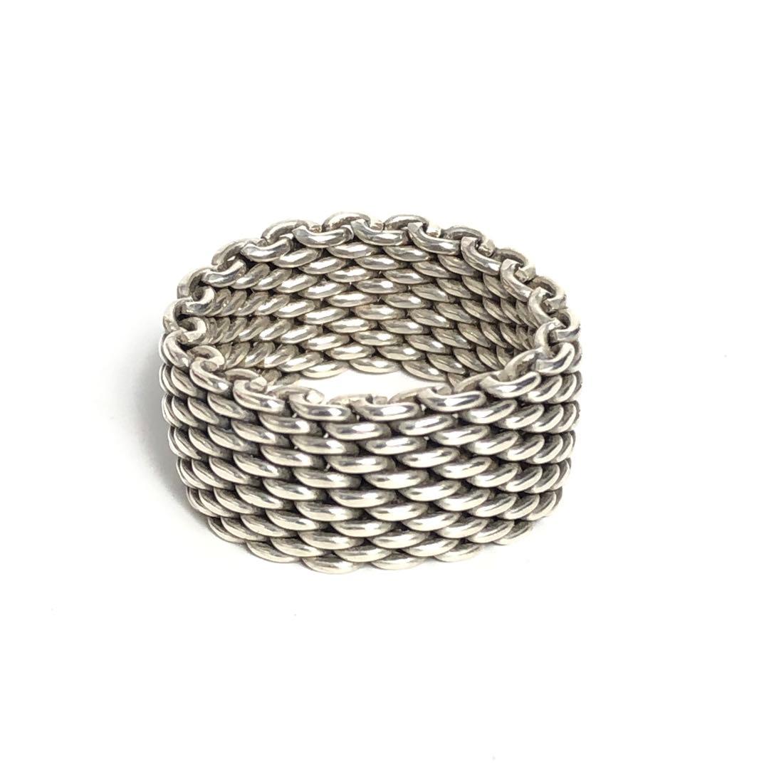 Tiffany ティファニー サマセット シルバー925 指輪 リング メッシュ