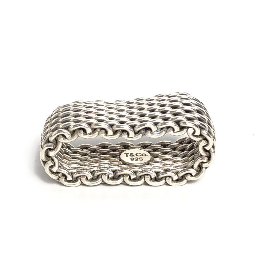 Tiffany ティファニー サマセット シルバー925 指輪 リング メッシュ