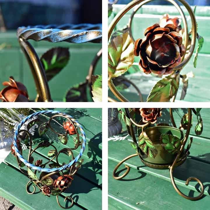 傘立て アイアン アンブレラスタンド イタリア 花 ロートアイアン