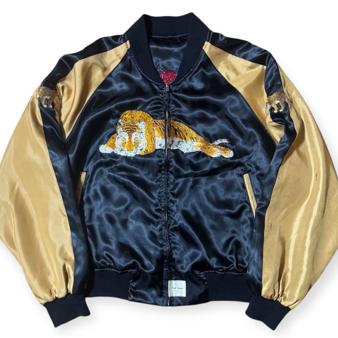 稀少 KARL HELMUT リバーシブル 刺繍 スカジャン 虎 鬼 Mサイズ
