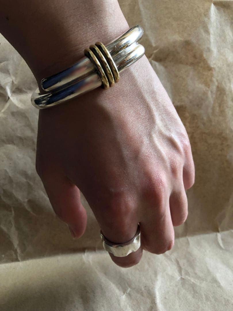 メキシコ製 vintage 925 シルバー パイプ バングル