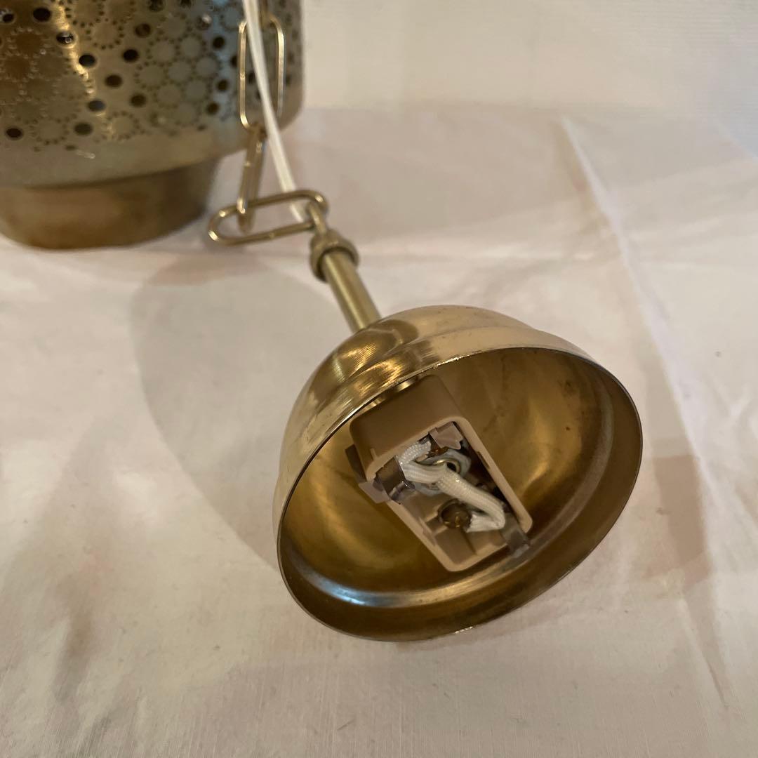 ゴールド真鍮 ペンダントライト インド製　天井照明　間接照明