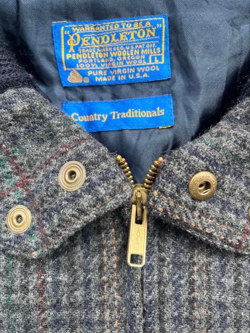 USA 70s PENDLETON ハリントンジャケット ウール ブルゾン L