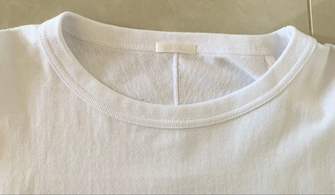 美品　COMOLI コモリ 23AWフットボールTシャツ ホワイト