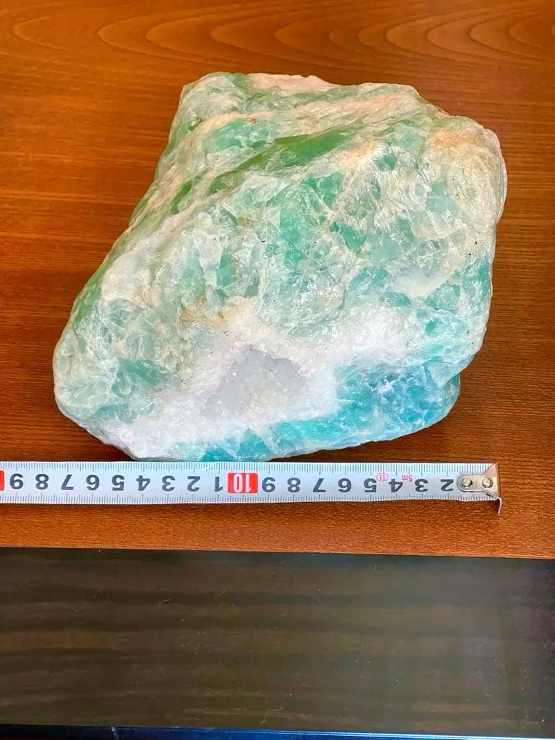 巨大　フローライト約4300g 蛍石　ラリマー アマゾナイト　翡翠　原石 鑑賞石