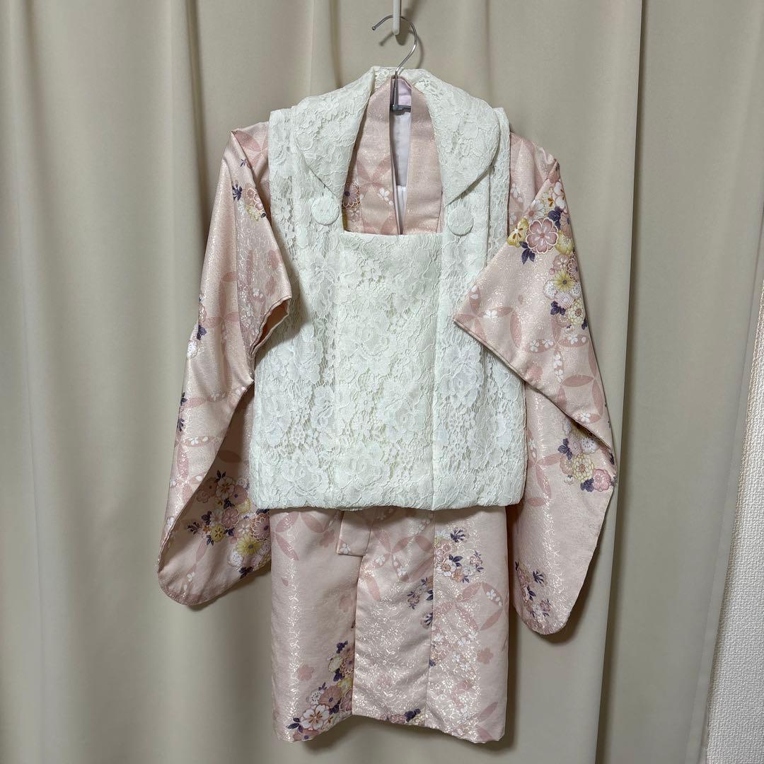 値下げ！七五三 3歳 着物　bonheur saisons 淡色ピンク