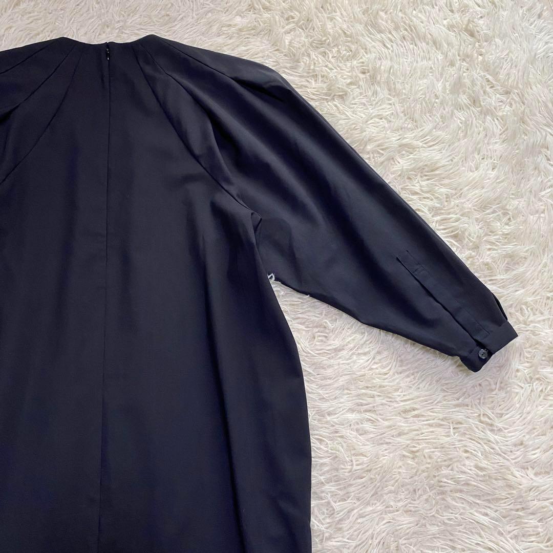 美品✨ ENFOLD MERMAID COCOON DRESS ネイビー 38