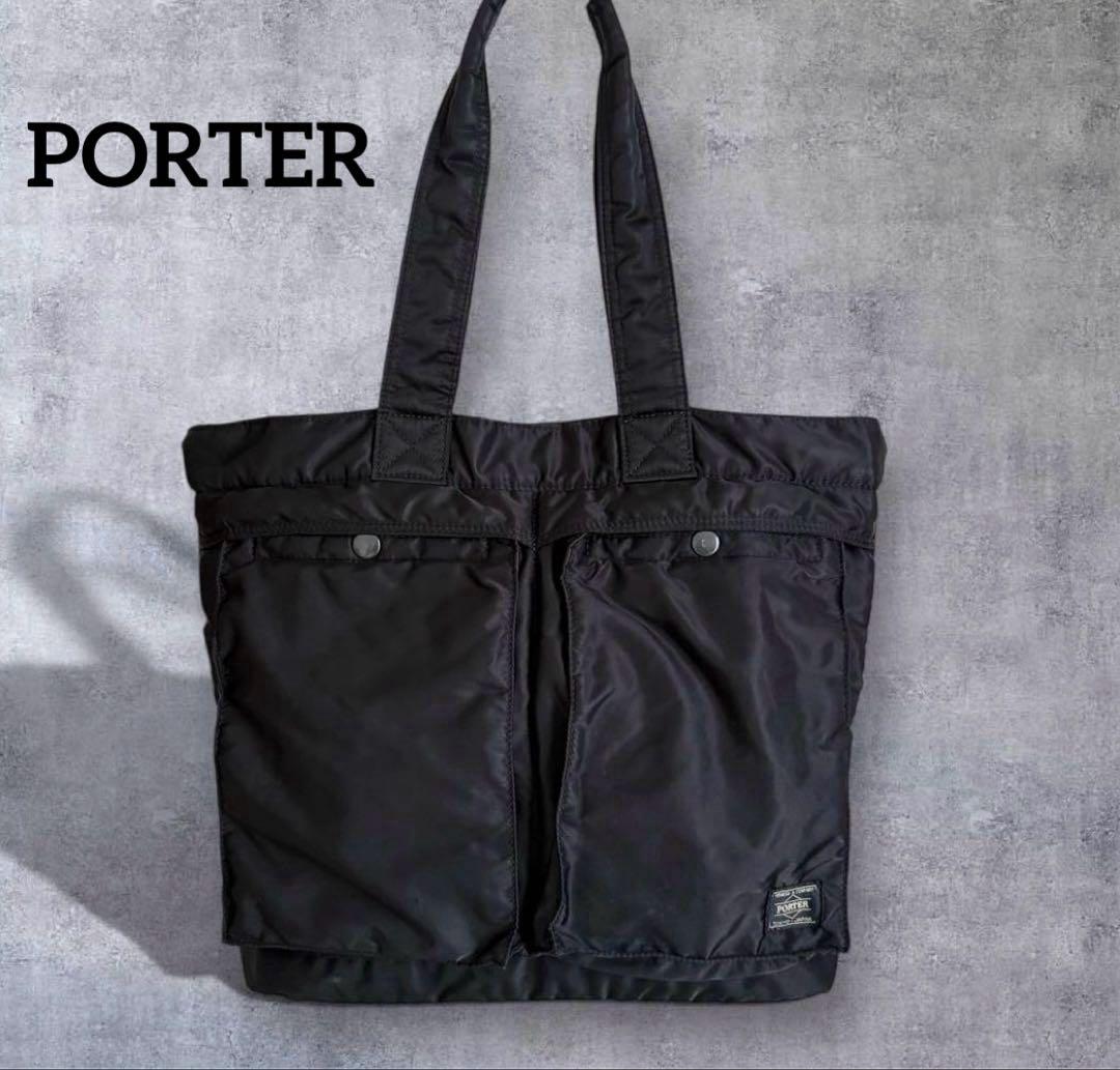 希少✨PORTER タンカー トートバッグ A4 肩掛け ユニセックス ブラック