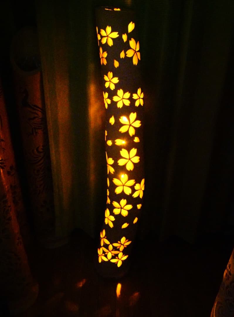 希少★曲がり竹★  竹灯り　〜春が来た〜　竹灯籠　孟宗竹