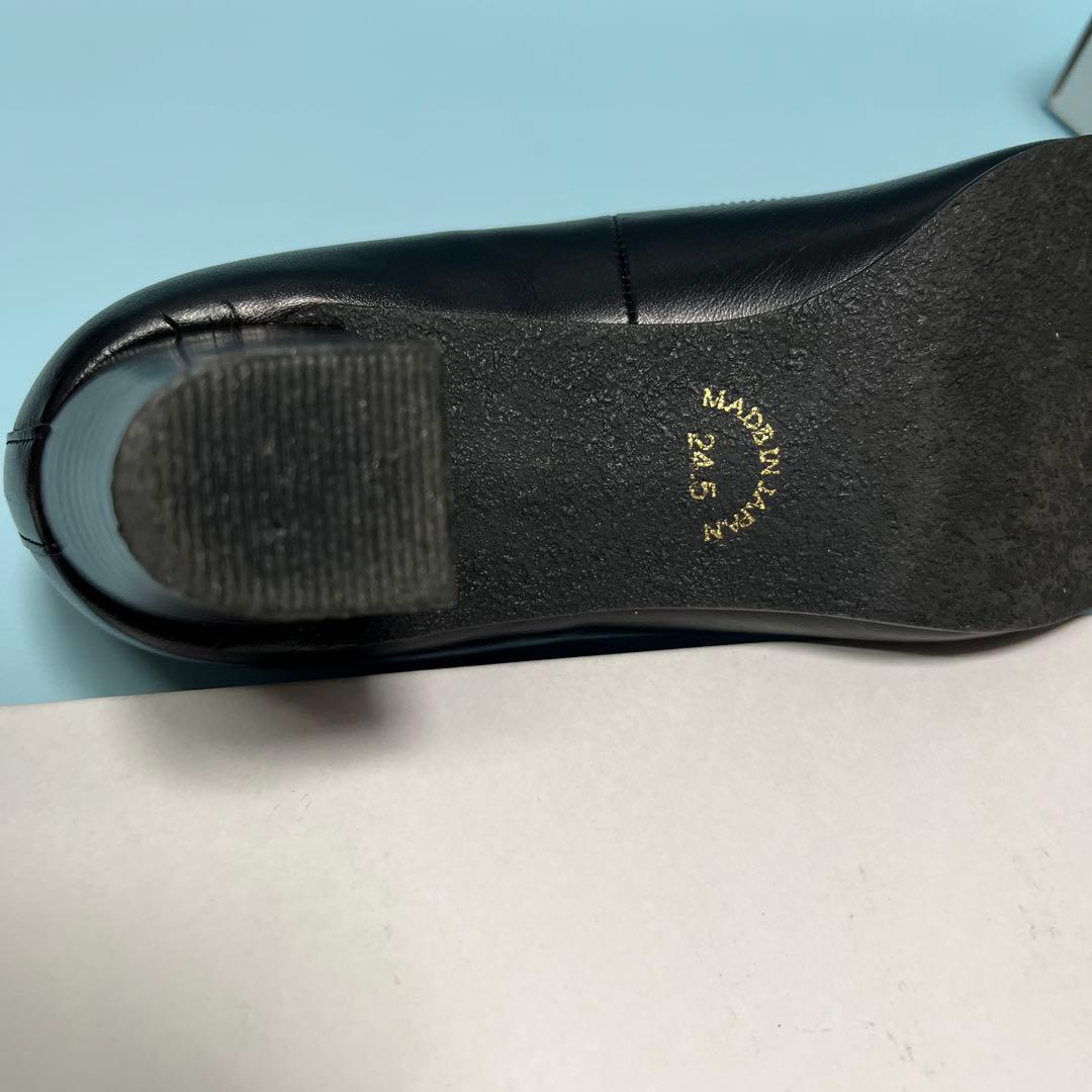 Leur Getter ルルゲッタ ブラック リボン付き シューズ　24.5㎝