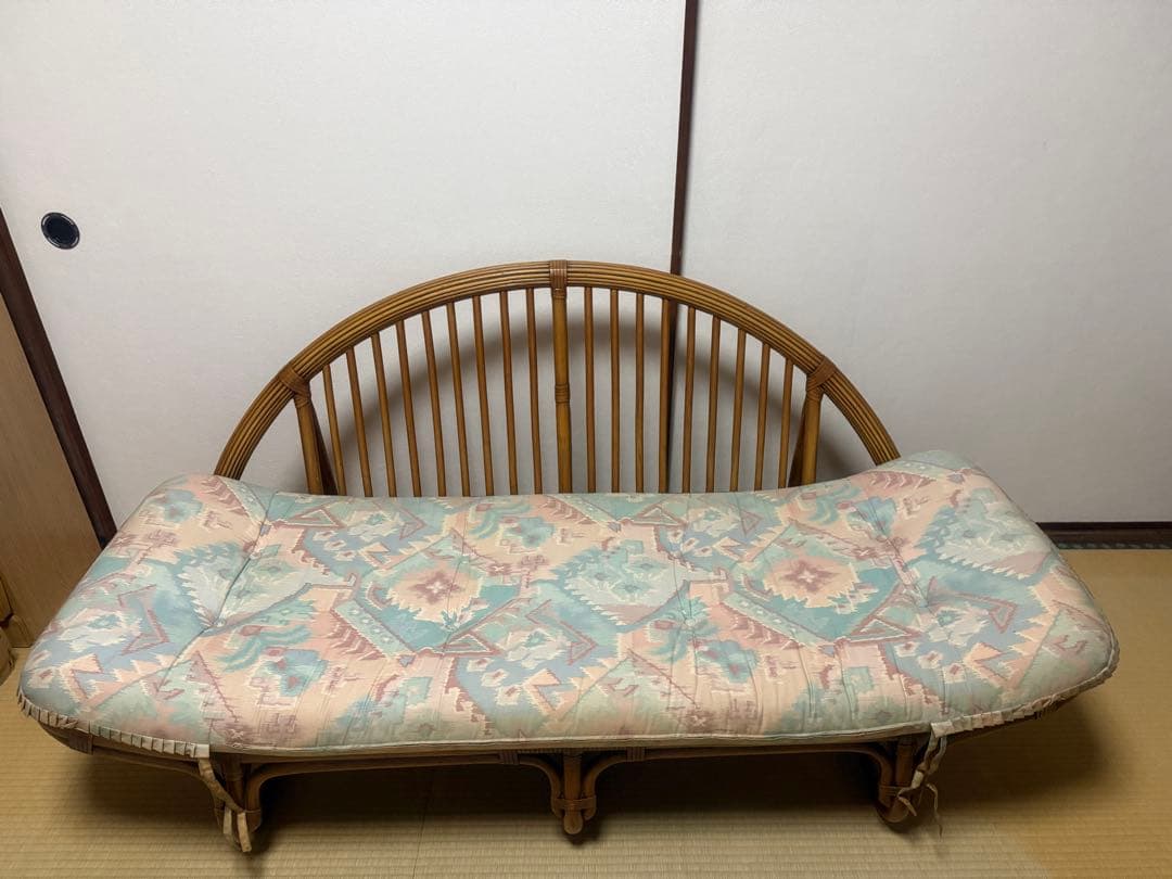 ラタンソファ アーチ型バックレスト