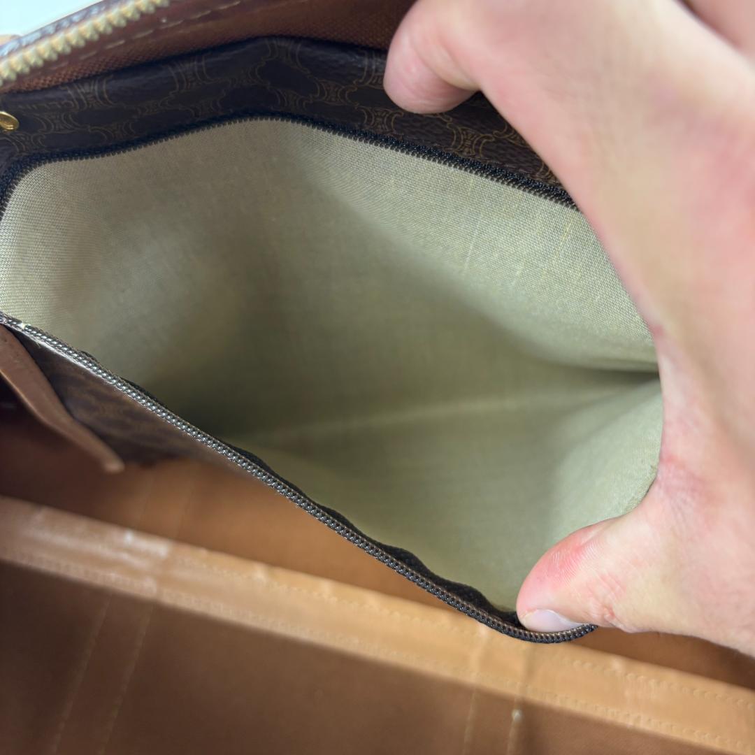 レザー ボストンバッグ ブラウン・ベージュ