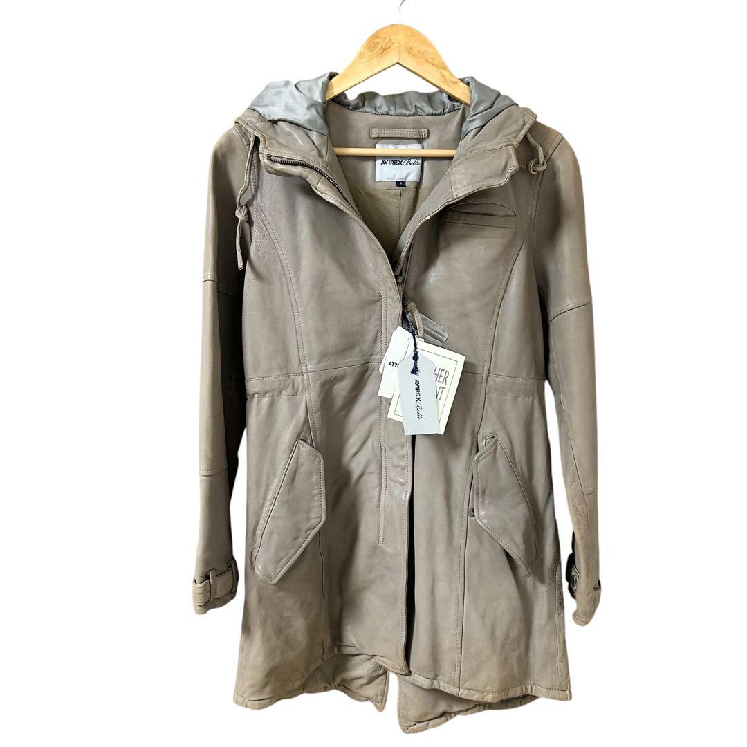 【タグ付き】AVIREX Belle アビレックス レザーコート 羊革
