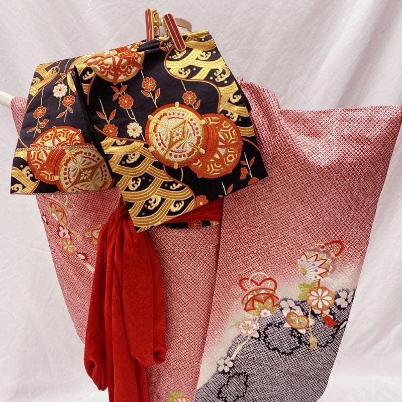 505ag67,小物類,楽々衿,半衿,草履バッグ等◎七五三 七歳 着物&袋帯