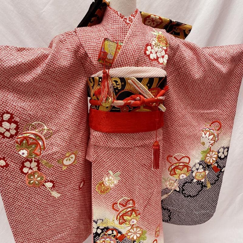 505ag67,小物類,楽々衿,半衿,草履バッグ等◎七五三 七歳 着物&袋帯