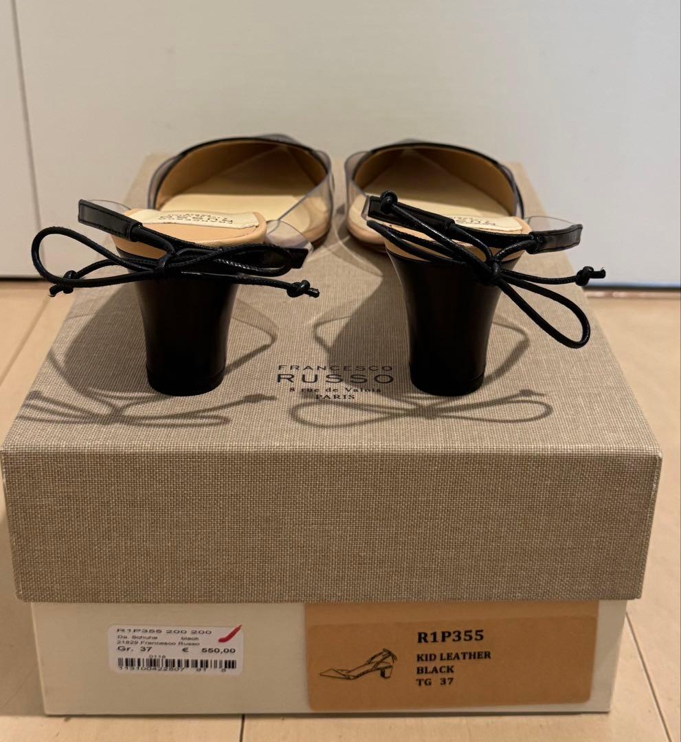 未使用 Francesco Russo バックストラップパンプス 24cm相当