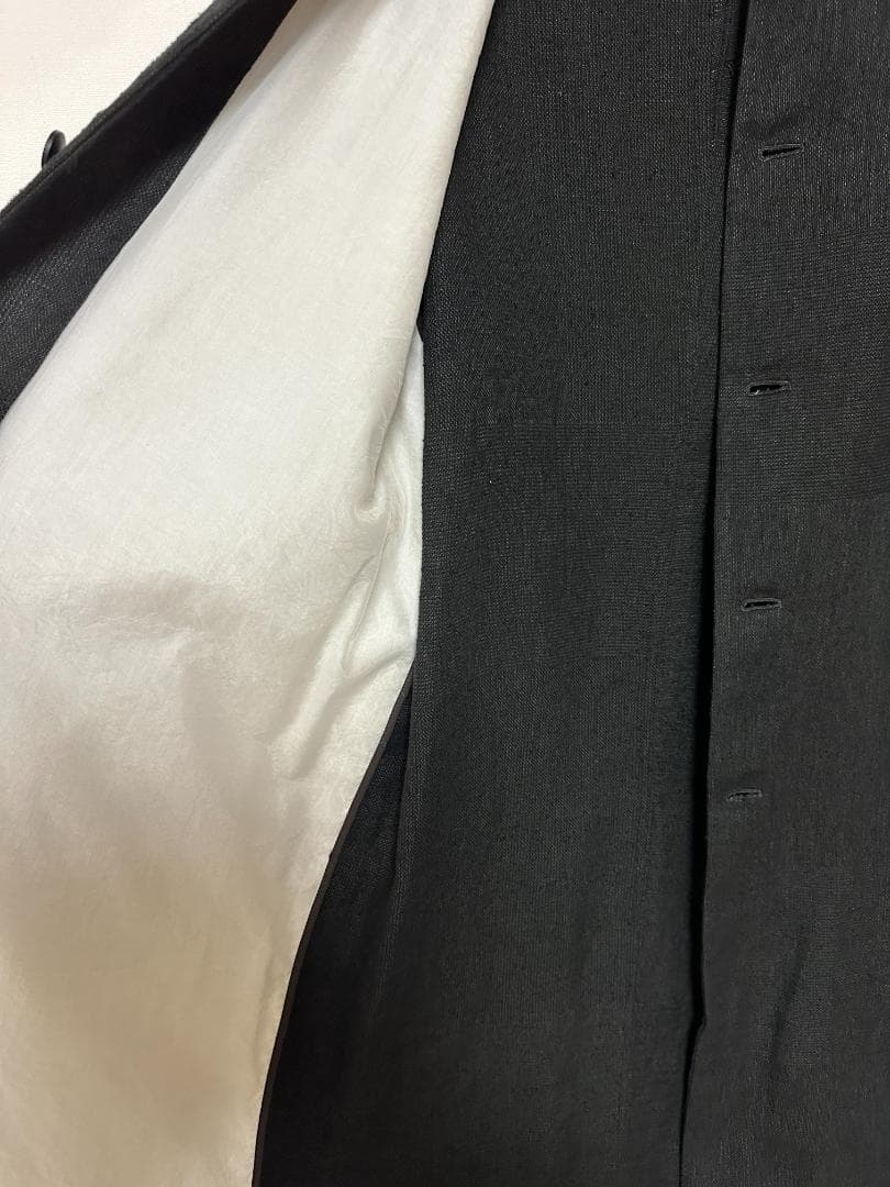 Devoa デヴォア コート シルク リネン クレイジーチェック 2 22SS