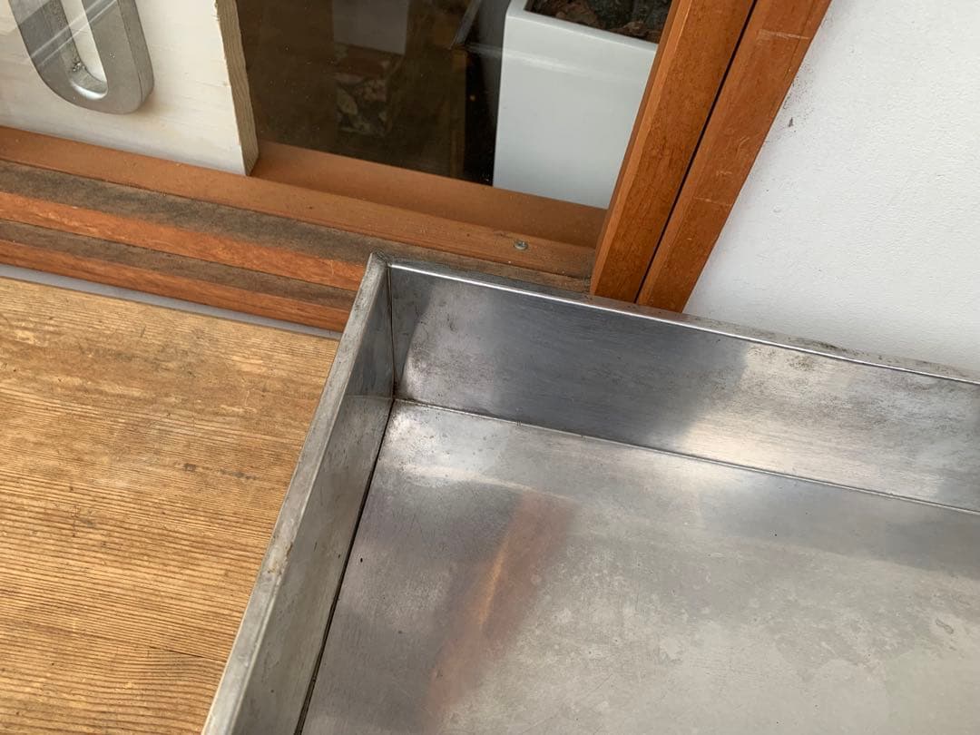 G0413★駄菓子屋ケース　ブリキガラスケース　蓋付ケース　駄菓子屋　店舗什器