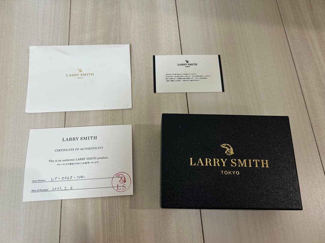 ラリースミス ターコイズ ケース 財布　箱&保証書付属