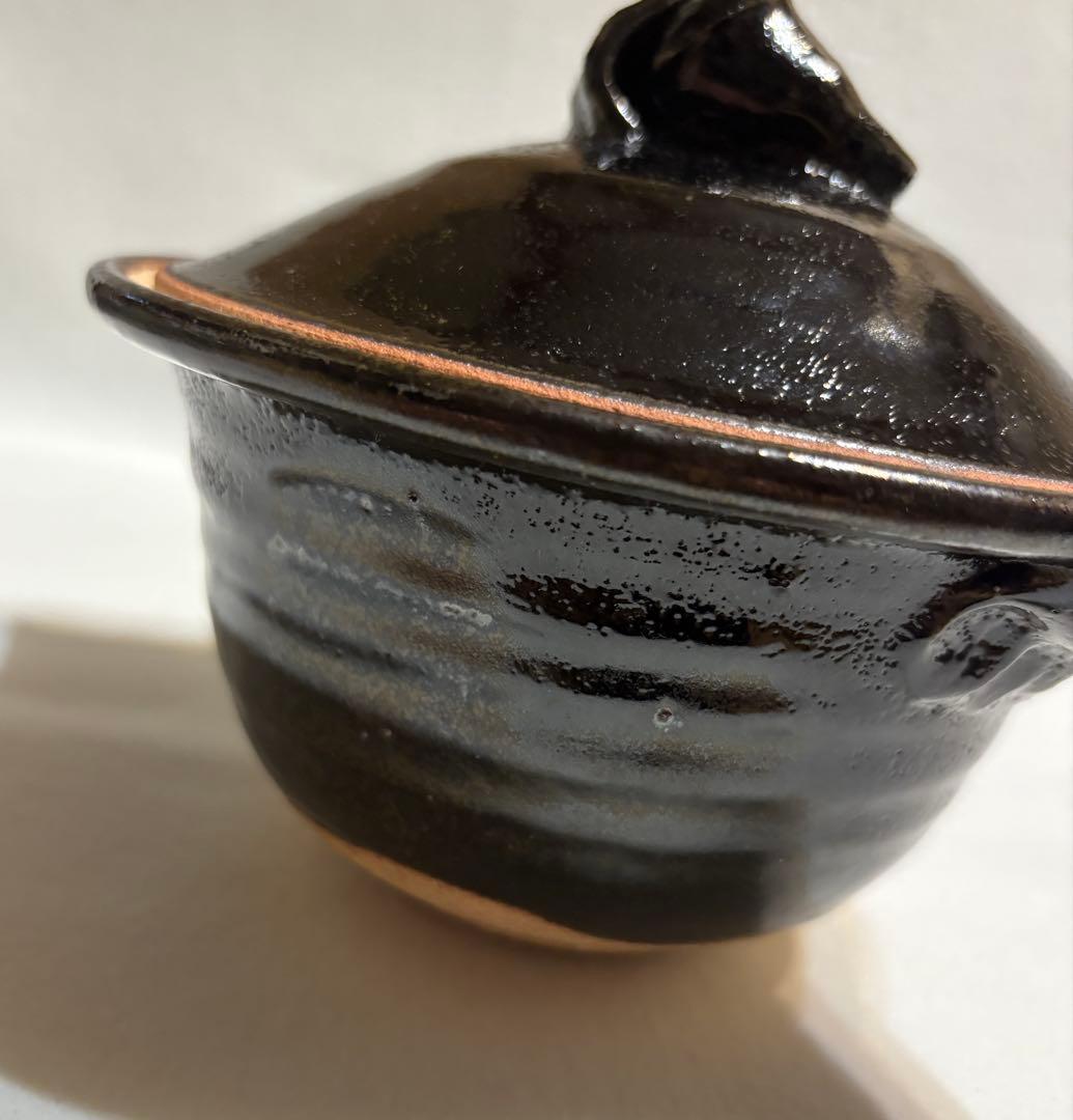 稲葉直人 黒織部 一人鍋 土鍋 キャセロール 1人鍋 陶芸 直人