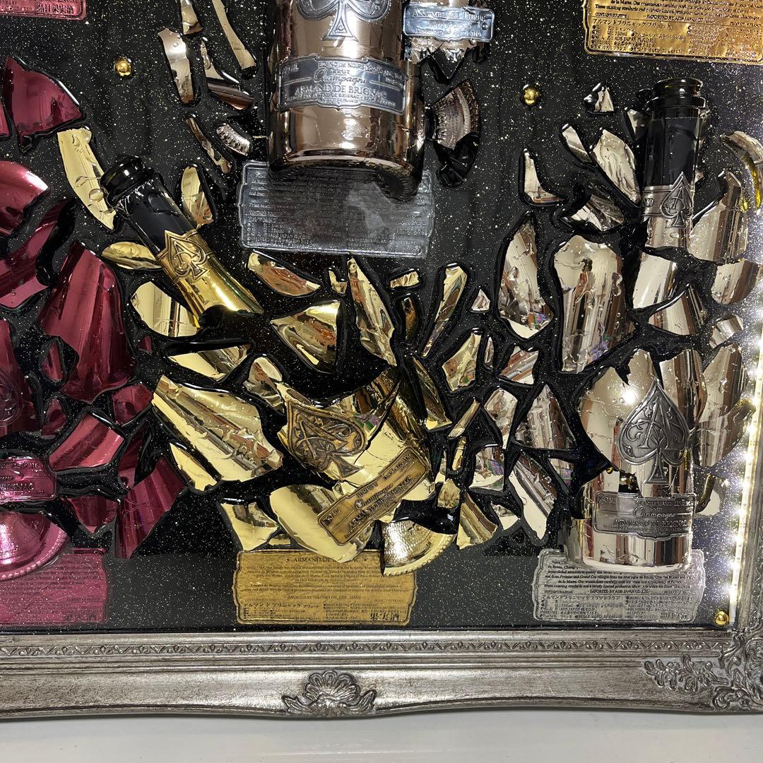 超大型　LEDシャンパンアート　アルマンドフルコンプリート　壁掛けも出来ます！