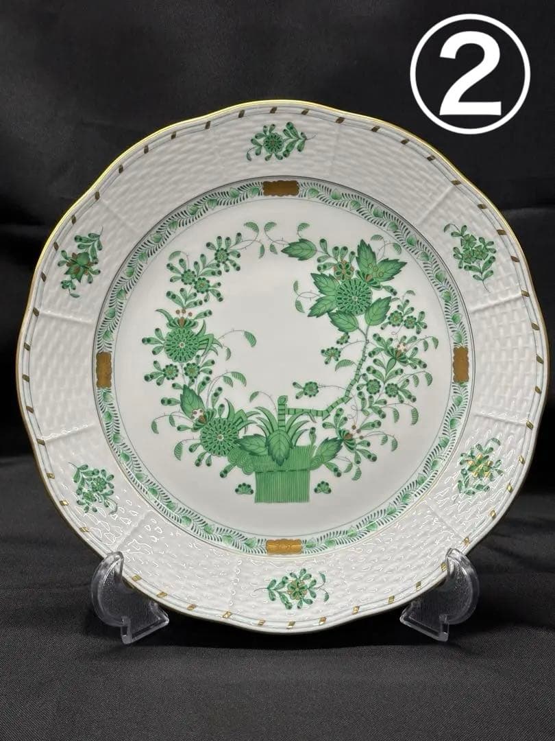 ② 【美品】HEREND ヘレンド　インドの華　プレート　25.5cm