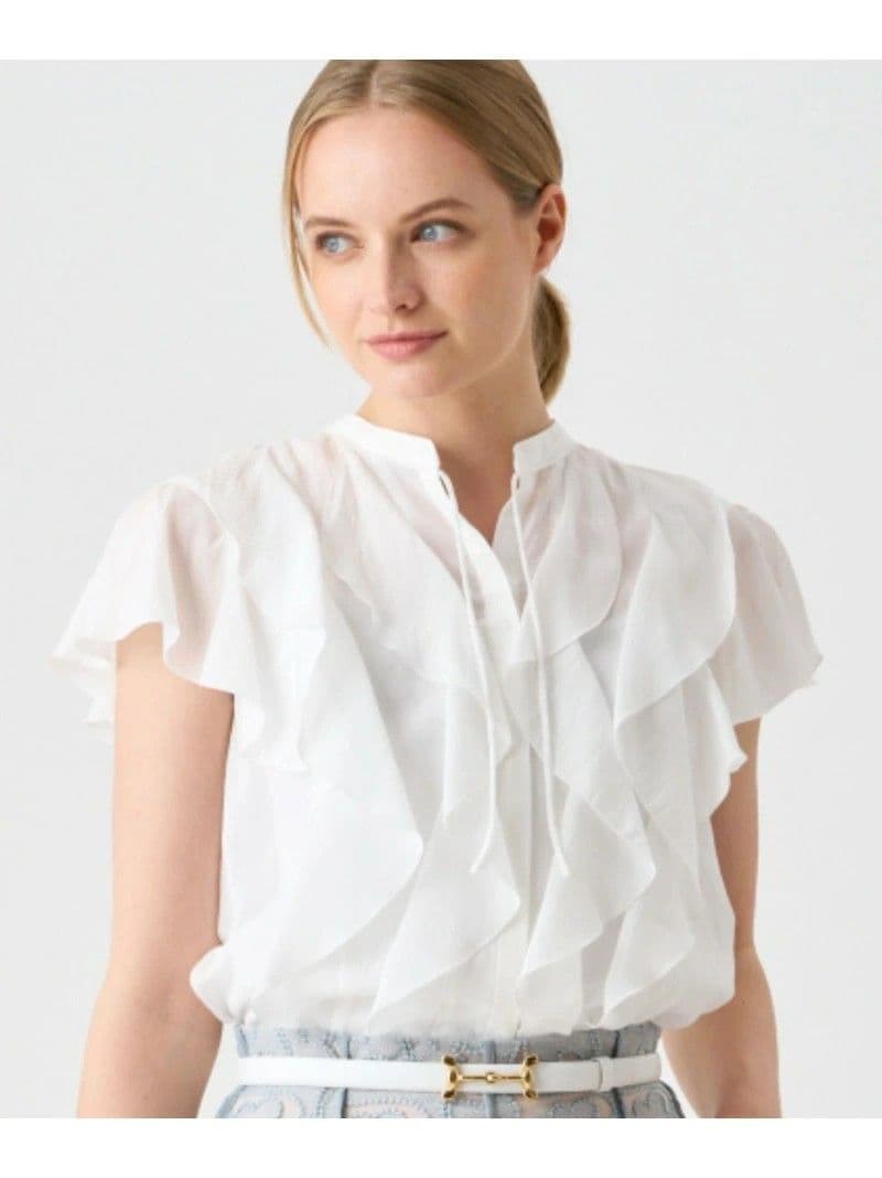 アナイ　ライトローンスタンドラッフル　ブラウス　38