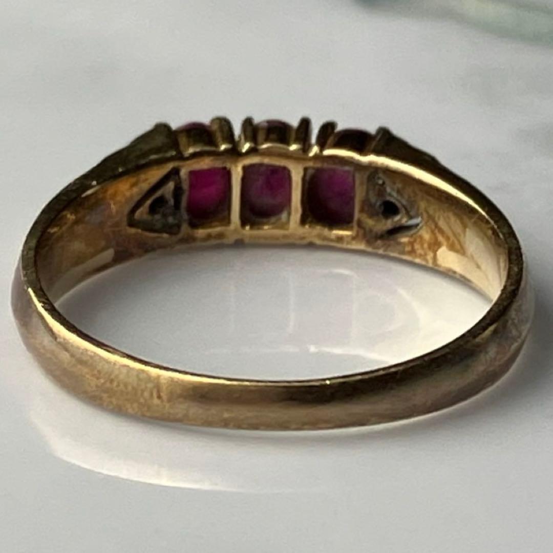 【鑑別付】ルビー ダイヤモンド リング 11号